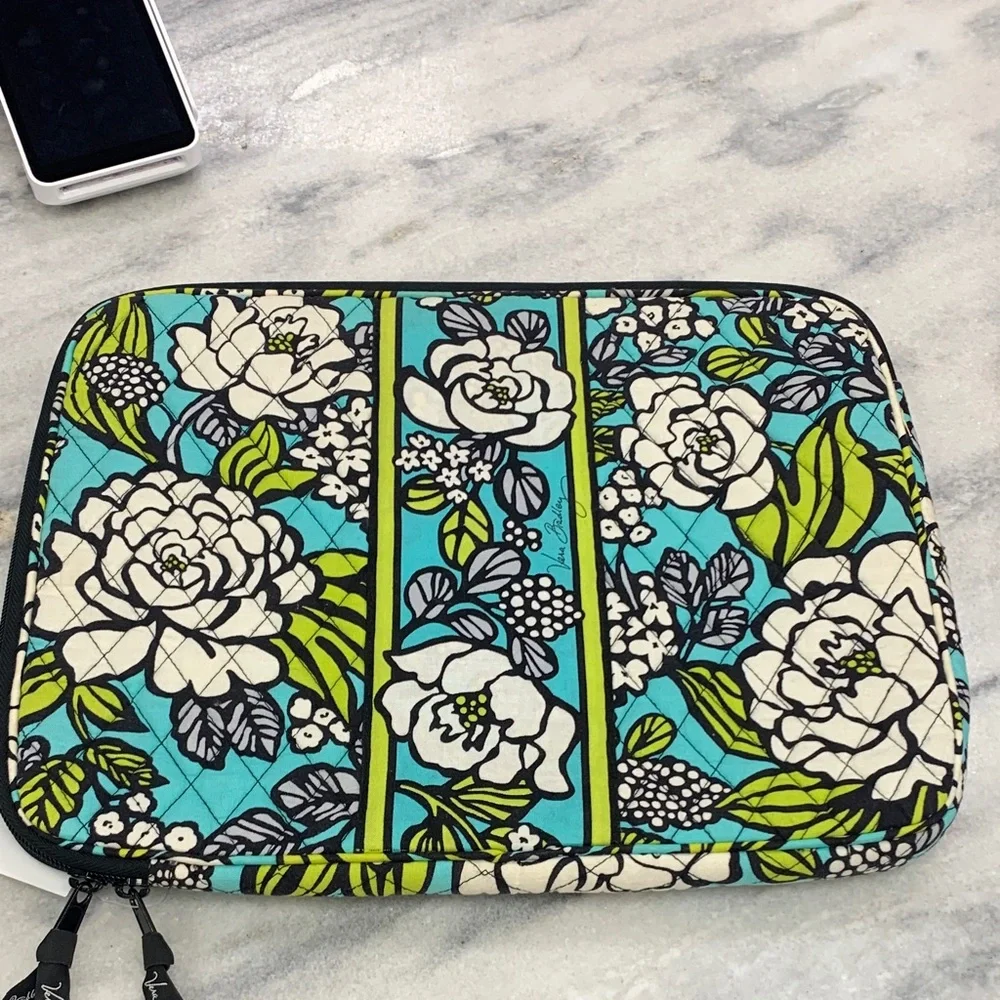 Vera Bradley Blue and Green Floral Laptop Sleeve - Picture 2 of 4